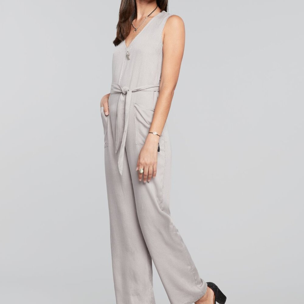 Paper Crane Tie Front Jumpsuit